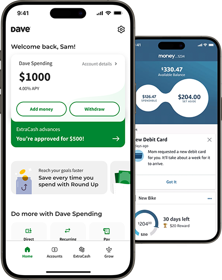Dave and Capital One Mobile Apps